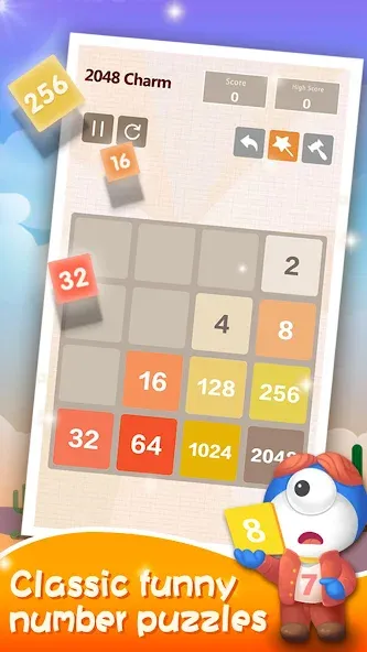 Number Charm: Slide Puzzle (Две тысячи сорок восемь) [МОД: Бесконечные деньги, Монеты и Мега MOD] Screenshot 4