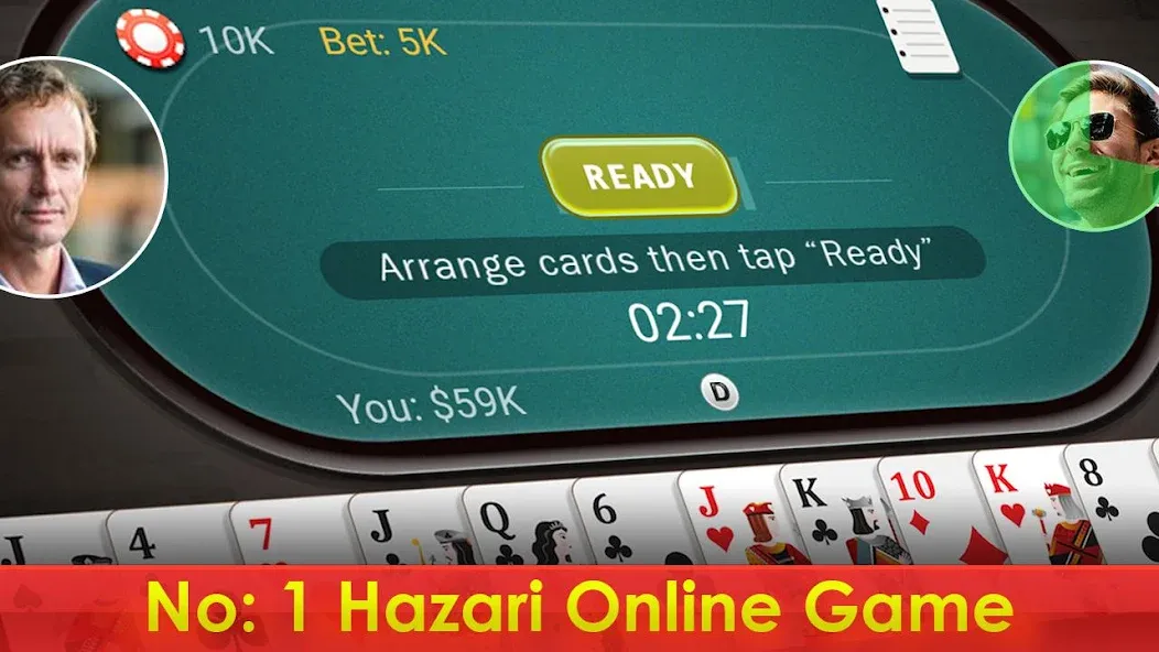 Hazari - 1000 Points Card Game (Хазари) [МОД: Меню, Бесконечные монеты и Открытые уровни] Screenshot 1