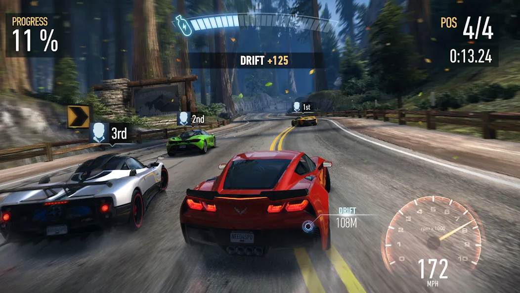 Need for Speed™ No Limits (Нид фор Спид) [МОД: Много монет, Открытые уровни и Мега MOD] Screenshot 1