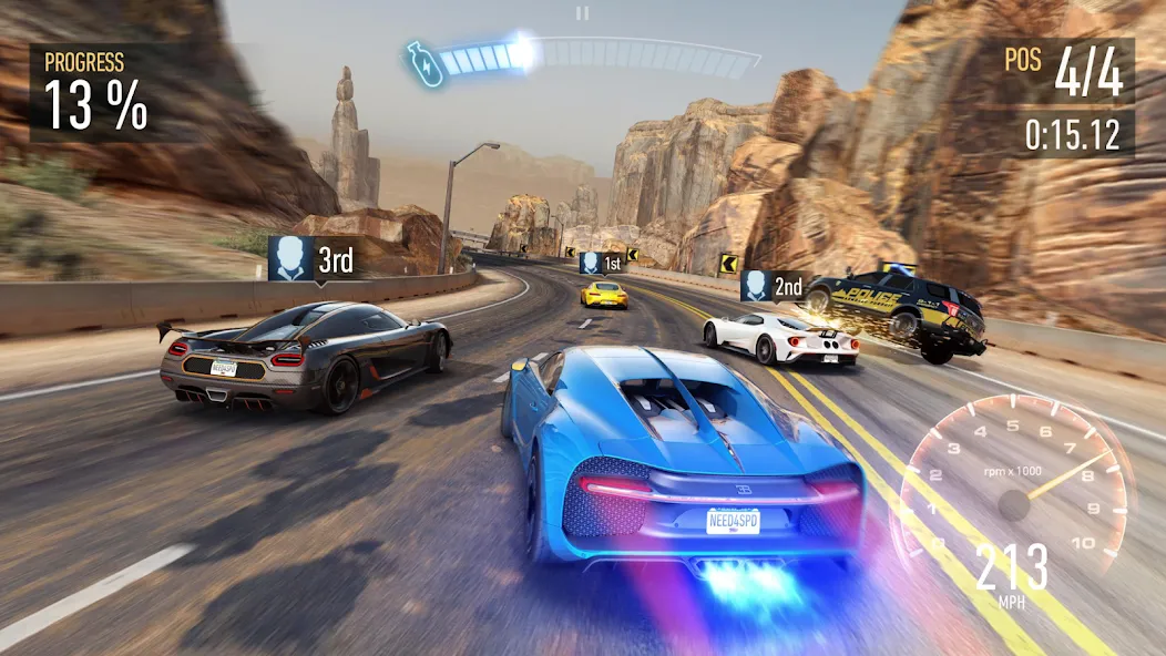 Need for Speed™ No Limits (Нид фор Спид) [МОД: Много монет, Открытые уровни и Мега MOD] Screenshot 2
