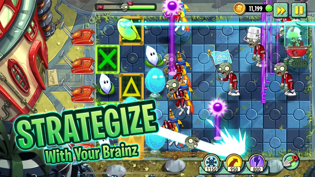 Plants vs. Zombies™ 2 [МОД: Все открыто, Дополнительные деньги и Меню MOD] Screenshot 1