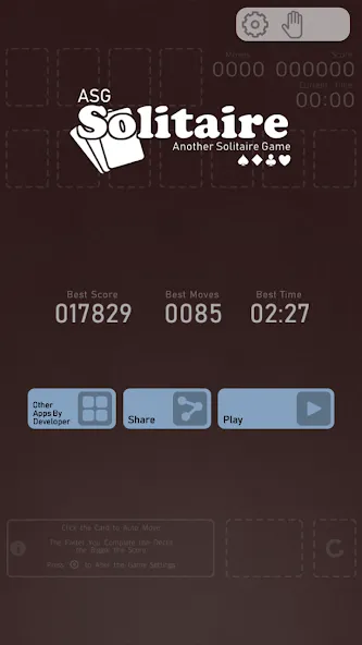 Solitaire - ASG (Солитр) [МОД: Меню, Бесконечные монеты и Открытые уровни] Screenshot 1