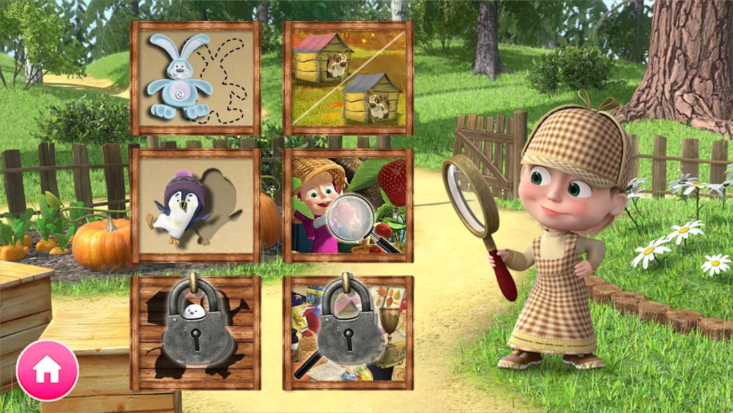 Masha and the Bear Educational [МОД: Меню, Бесконечные монеты и Открытые уровни] Screenshot 1