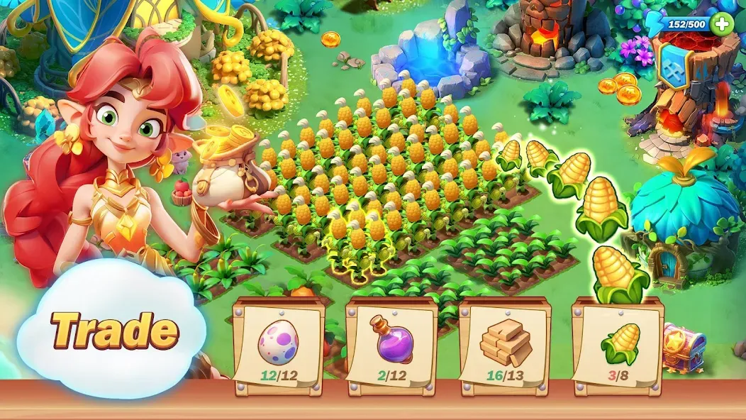 Pixie Island - Farming Game (Пикси Айленд) [МОД: Бесконечные деньги, Монеты и Мега MOD] Screenshot 3