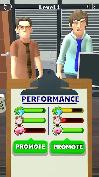 Boss Life 3D: Office Adventure (Босс Лайф 3Д) [МОД: Меню, Бесконечные монеты и Открытые уровни] Screenshot 1