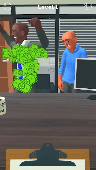 Boss Life 3D: Office Adventure (Босс Лайф 3Д) [МОД: Меню, Бесконечные монеты и Открытые уровни] Screenshot 2