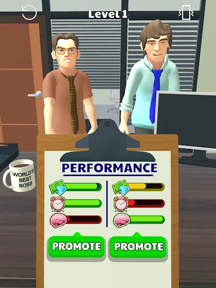 Boss Life 3D: Office Adventure (Босс Лайф 3Д) [МОД: Меню, Бесконечные монеты и Открытые уровни] Screenshot 5