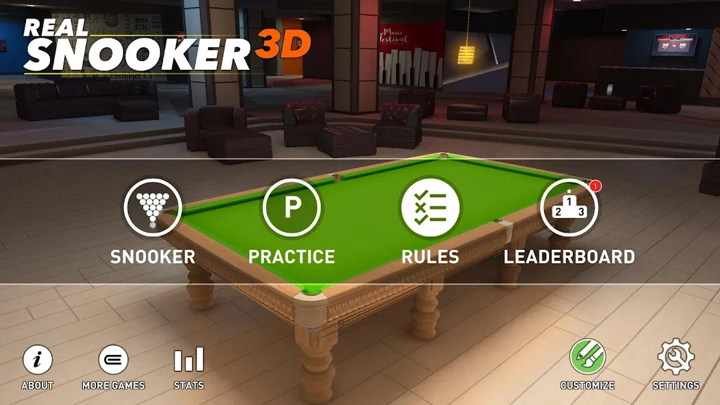 Real Snooker 3D (Реал Снукер 3D) [МОД: Все открыто, Дополнительные деньги и Меню MOD] Screenshot 5