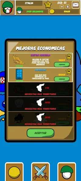 Countryballs Continental War (Кантриболз Континентальная война) [МОД: Много денег, Монет и Все открыто] Screenshot 3