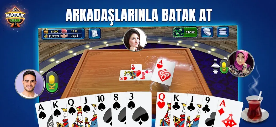 Batak Club - Play Spades (Батак Клуб) [МОД: Бесконечные деньги, Монеты и Мега MOD] Screenshot 1