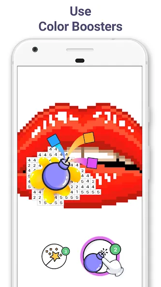Pixel Art - Color by Number (Пиксельное искусство) [МОД: Много монет, Открытые уровни и Мега MOD] Screenshot 5