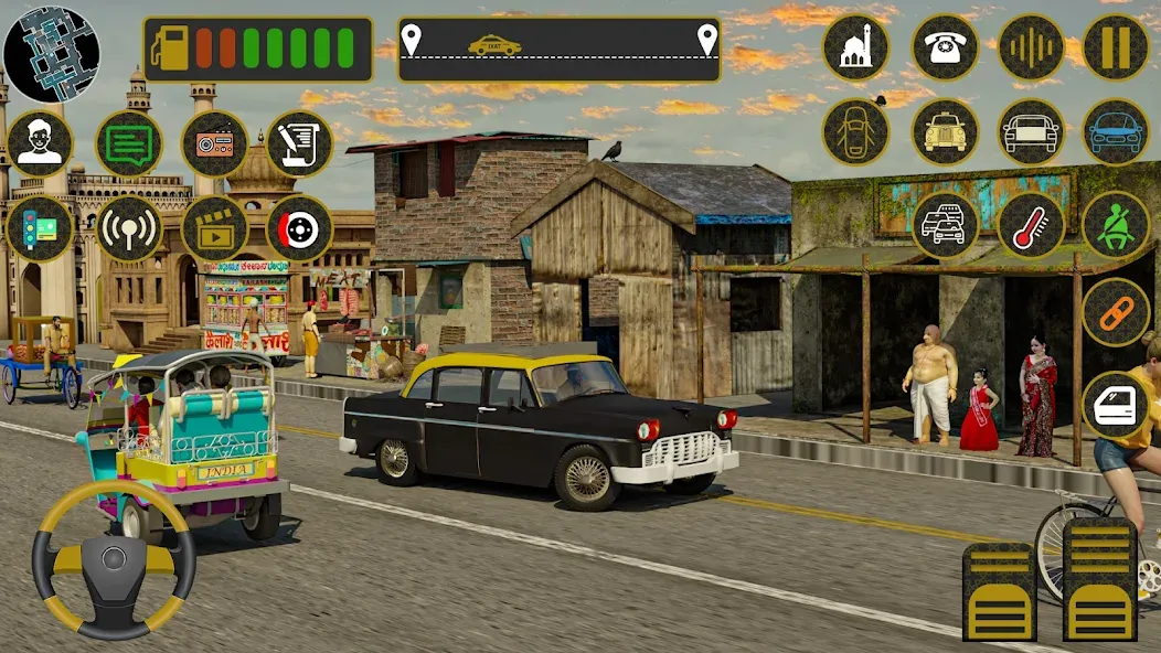 Indian Taxi Simulator car Game (Индийский такси симулятор автомобиля Игра) [МОД: Все открыто, Дополнительные деньги и Меню MOD] Screenshot 2