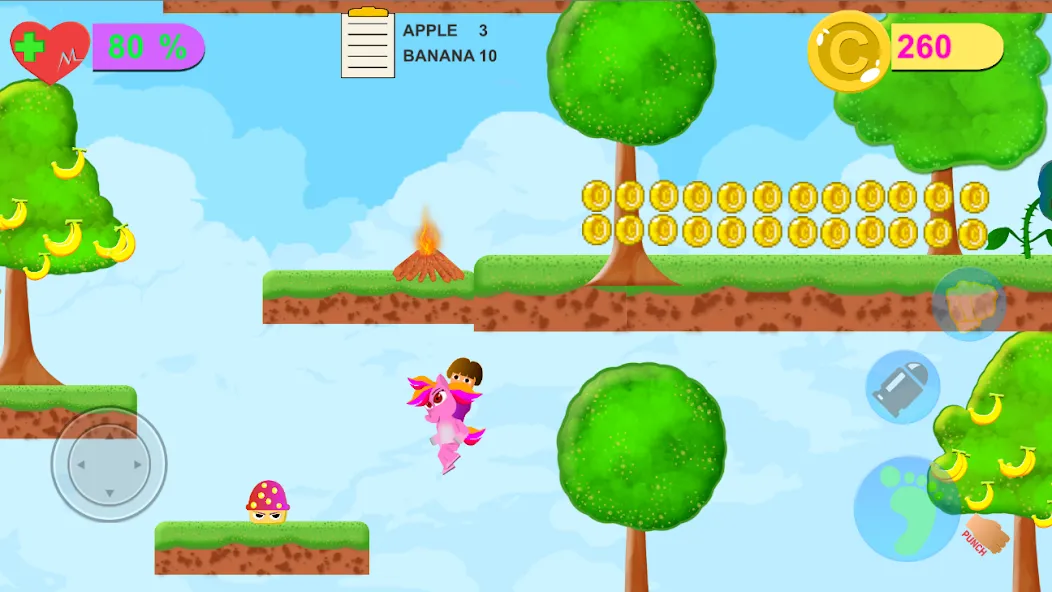 Dora Riding Pony Escape Jungle (Дора на Пони Едет из Джунглей) [МОД: Много монет, Открытые уровни и Мега MOD] Screenshot 2