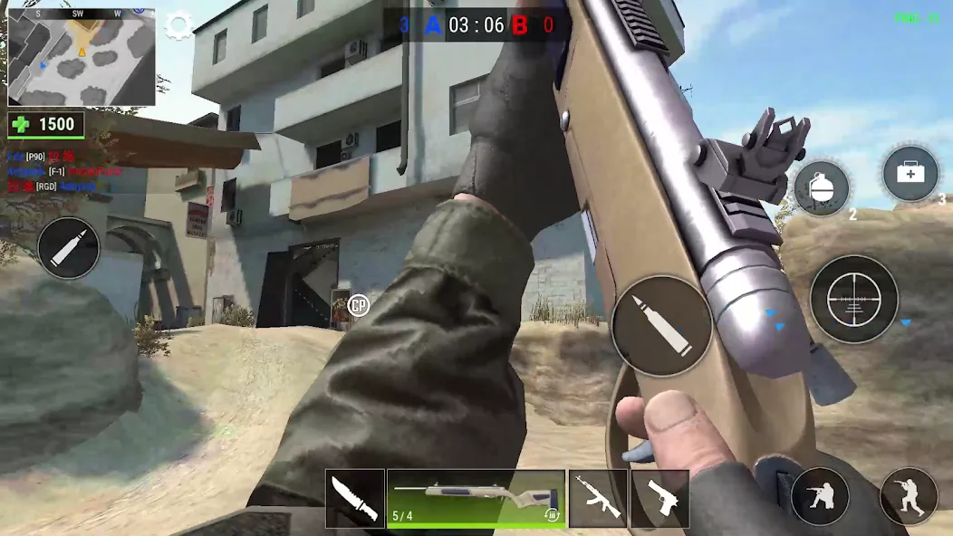 Modern Gun: Shooting War Games (Модерн Ган) [МОД: Меню, Бесконечные монеты и Открытые уровни] Screenshot 4