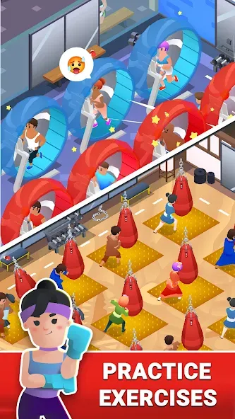 Boxing Gym Tycoon 3D: MMA Club (Боксерская Гимназия Тайкун 3D) [МОД: Деньги, Монеты и Меню MOD] Screenshot 4