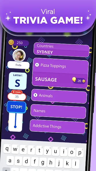 Stop 2 - Word Trivia Game [МОД: Много денег, Монет и Все открыто] Screenshot 1