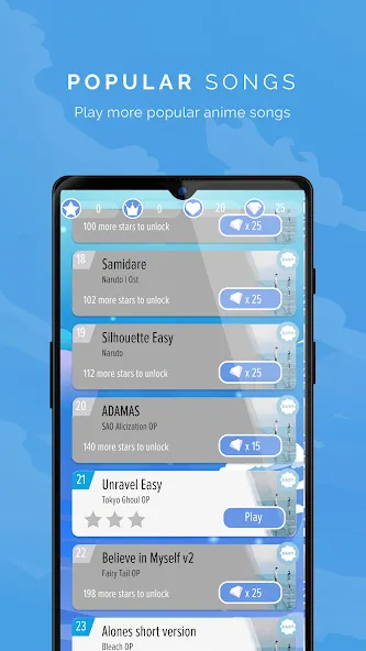 Piano Anime Tiles Music (Пиано Аниме Плитки Музыка) [МОД: Бесконечные деньги, Монеты и Мега MOD] Screenshot 4