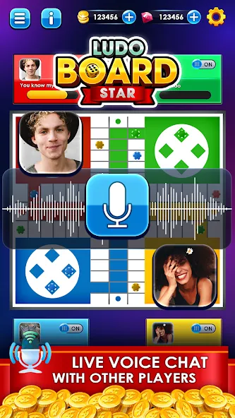 Ludo Online Multiplayer (Людо Онлайн Многопользовательская Игра) [МОД: Меню, Бесконечные монеты и Открытые уровни] Screenshot 4
