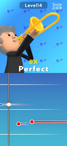 Trombone! [МОД: Меню, Бесконечные монеты и Открытые уровни] Screenshot 3
