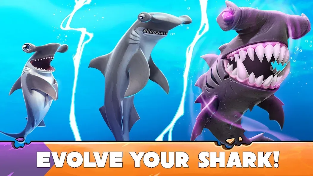 Hungry Shark Evolution (Хангри Шарк Эволюшн) [МОД: Все открыто, Дополнительные деньги и Меню MOD] Screenshot 4