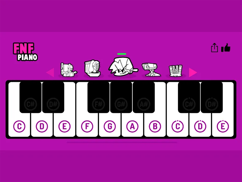 FNF Piano (ФНФ Пиано) [МОД: Бесконечные деньги, Монеты и Мега MOD] Screenshot 5