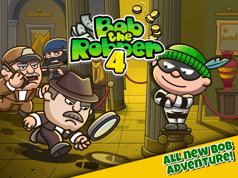 Bob The Robber 4 (Боб Грабитель 4) [МОД: Деньги, Монеты и Меню MOD] Screenshot 1