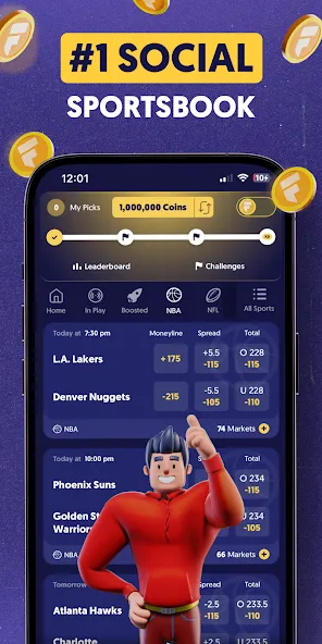 Fliff - Sports Picks (Флифф) [МОД: Много денег, Монет и Все открыто] Screenshot 1