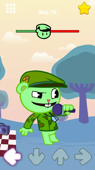 Flippy Happy Funkers FNF Mod (Флиппи Хэппи Фанкерс ФНФ Мод) [МОД: Меню, Бесконечные монеты и Открытые уровни] Screenshot 1