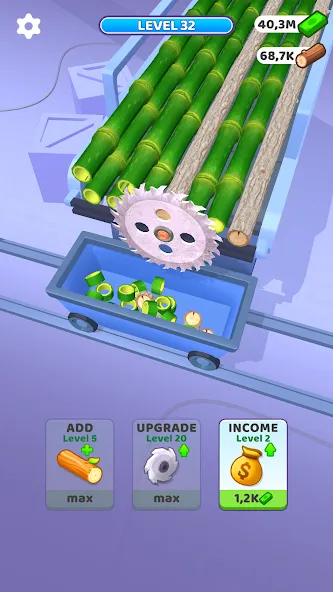 Idle Cutter: Wood Slice (Айдл Катер) [МОД: Все открыто, Дополнительные деньги и Меню MOD] Screenshot 4