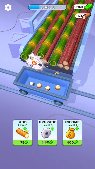 Idle Cutter: Wood Slice (Айдл Катер) [МОД: Все открыто, Дополнительные деньги и Меню MOD] Screenshot 5