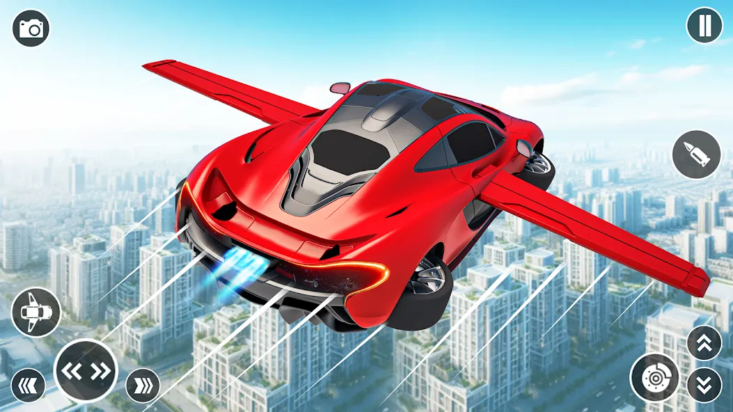 Flying Car Robot Shooting Game [МОД: Деньги, Монеты и Меню MOD] Screenshot 1