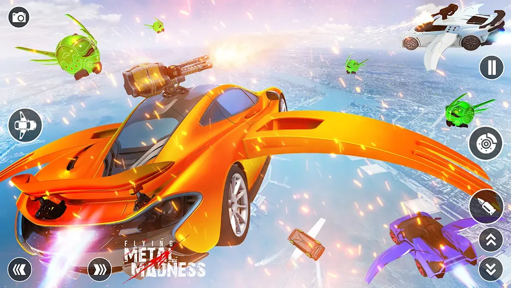 Flying Car Robot Shooting Game [МОД: Деньги, Монеты и Меню MOD] Screenshot 3