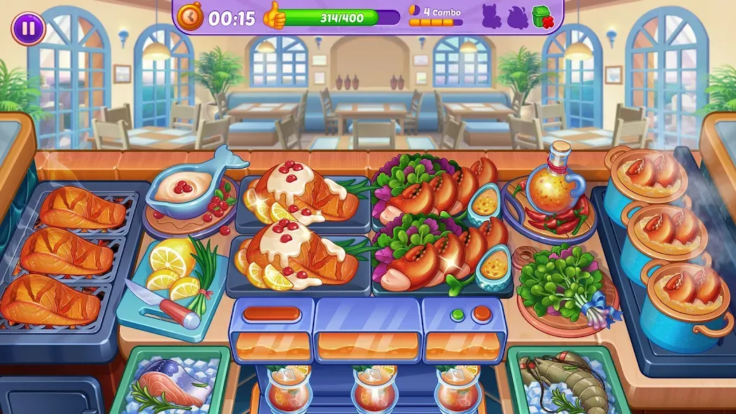 Cooking Crush - Cooking Game (Кукинг Краш) [МОД: Бесконечные деньги, Монеты и Мега MOD] Screenshot 2
