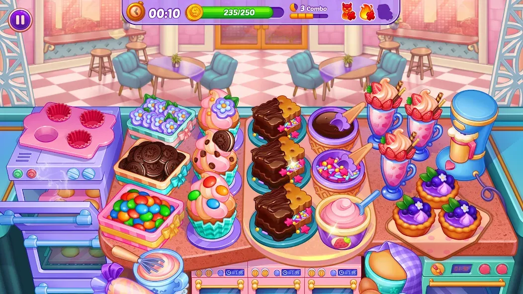 Cooking Crush - Cooking Game (Кукинг Краш) [МОД: Бесконечные деньги, Монеты и Мега MOD] Screenshot 3