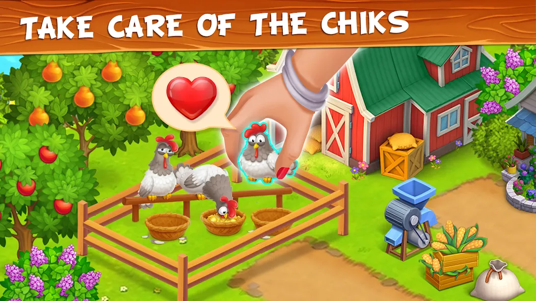 Farm Town - Family Farming Day (Фарм Таун) [МОД: Много монет, Открытые уровни и Мега MOD] Screenshot 4