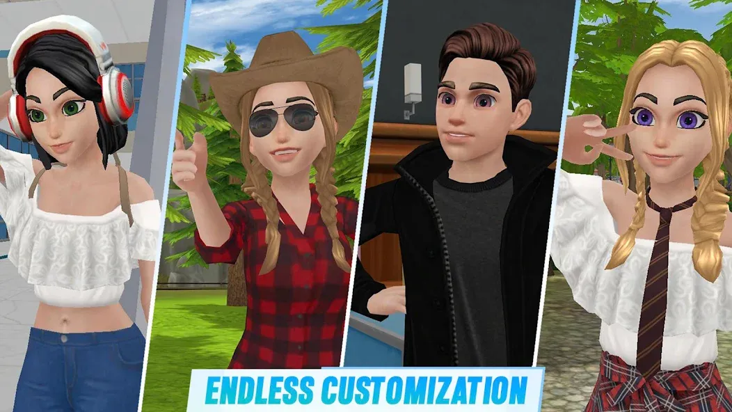 Virtual Sim Story: Home & Life (Виртуальная история симулятора) [МОД: Деньги, Монеты и Меню MOD] Screenshot 3