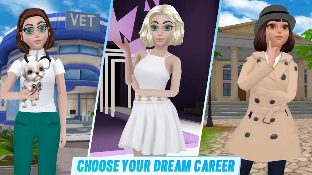 Virtual Sim Story: Home & Life (Виртуальная история симулятора) [МОД: Деньги, Монеты и Меню MOD] Screenshot 5