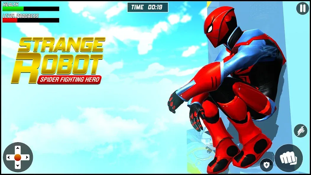 Strange Robot Spider hero Game [МОД: Много монет, Открытые уровни и Мега MOD] Screenshot 1