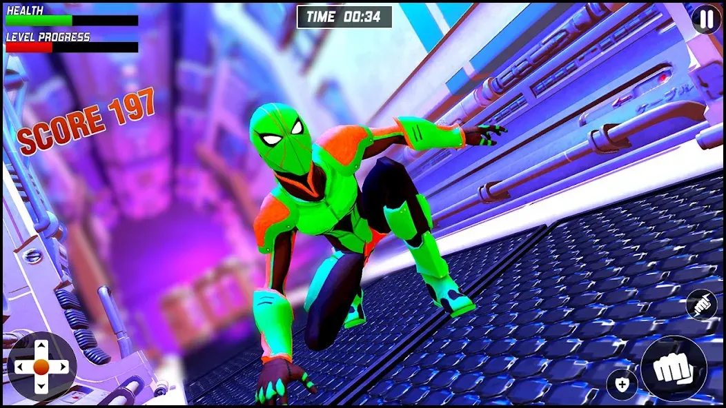 Strange Robot Spider hero Game [МОД: Много монет, Открытые уровни и Мега MOD] Screenshot 2