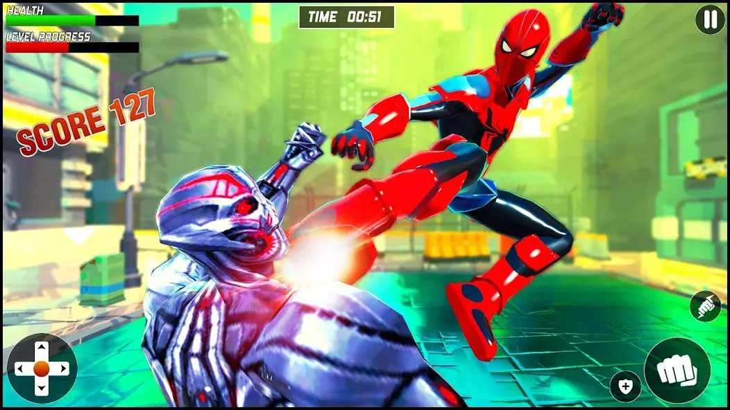 Strange Robot Spider hero Game [МОД: Много монет, Открытые уровни и Мега MOD] Screenshot 3