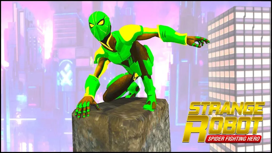 Strange Robot Spider hero Game [МОД: Много монет, Открытые уровни и Мега MOD] Screenshot 5