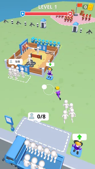 Army War Camp—Battle Game [МОД: Меню, Бесконечные монеты и Открытые уровни] Screenshot 1