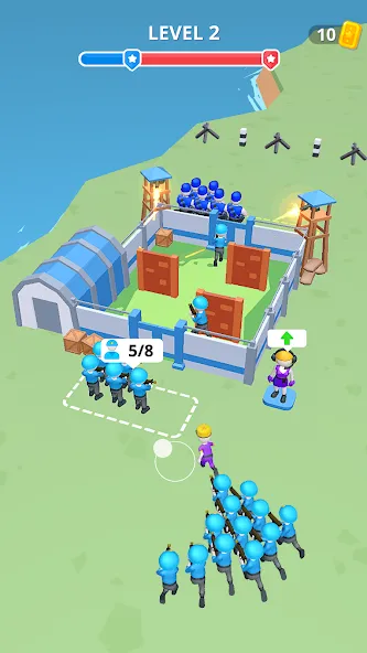 Army War Camp—Battle Game [МОД: Меню, Бесконечные монеты и Открытые уровни] Screenshot 2