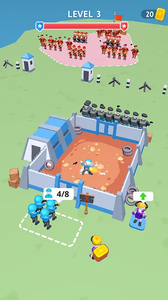Army War Camp—Battle Game [МОД: Меню, Бесконечные монеты и Открытые уровни] Screenshot 3