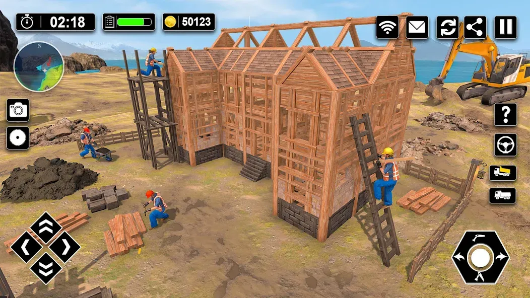 Wood House Construction Game [МОД: Много монет, Открытые уровни и Мега MOD] Screenshot 3