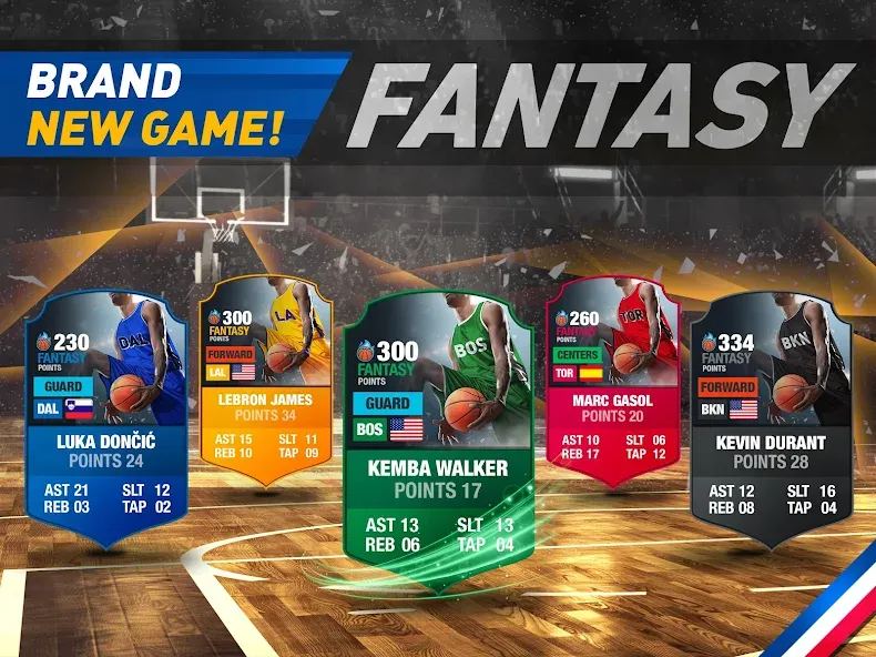 Basketball Fantasy Manager NBA [МОД: Бесконечные деньги, Монеты и Мега MOD] Screenshot 3