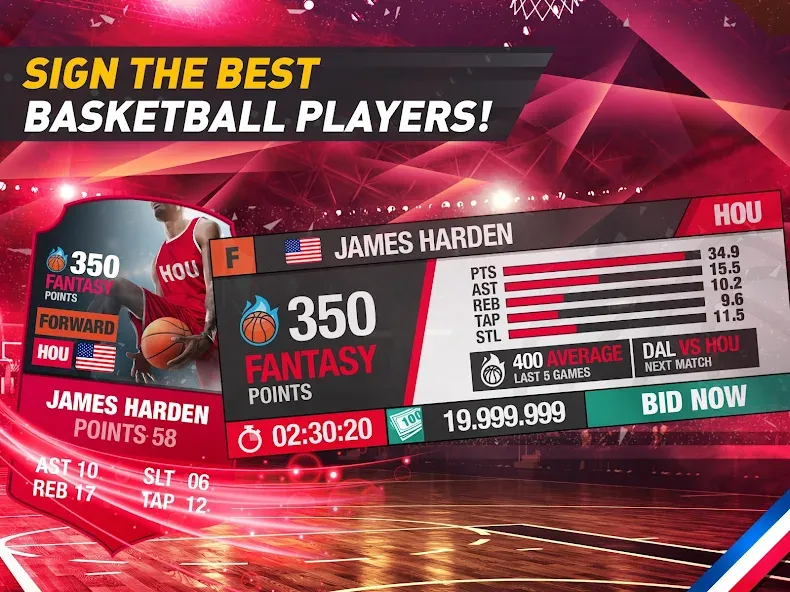 Basketball Fantasy Manager NBA [МОД: Бесконечные деньги, Монеты и Мега MOD] Screenshot 5