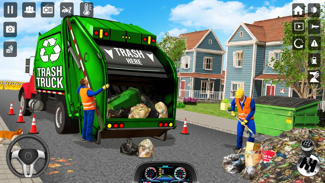 Trash Truck Games Simulator 3D [МОД: Бесконечные деньги, Монеты и Мега MOD] Screenshot 1