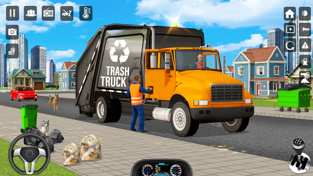 Trash Truck Games Simulator 3D [МОД: Бесконечные деньги, Монеты и Мега MOD] Screenshot 5