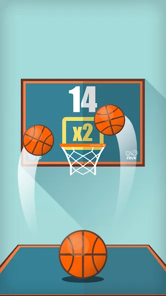 Basketball FRVR - Dunk Shoot (Баскетбол ФРВР) [МОД: Бесконечные деньги, Монеты и Мега MOD] Screenshot 1